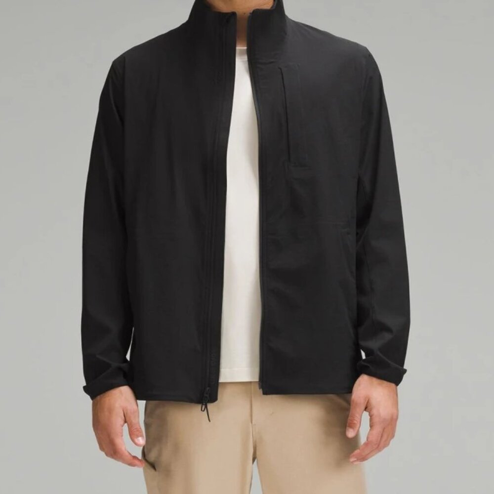 New Lululemon Men Sojourn Black Windbreaker Jacket Patch "The Boca Raton" L